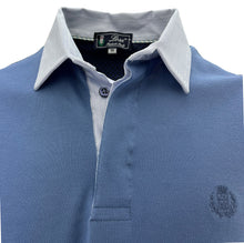 Carica l&#39;immagine nel visualizzatore di Gallery, Maglia Polo Piquet Avio Collo Camicia  Rigatino Azzurro
