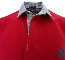 Carica l&#39;immagine nel visualizzatore di Gallery, Maglia Polo Piquet Rosso collo Camicia Fantasia
