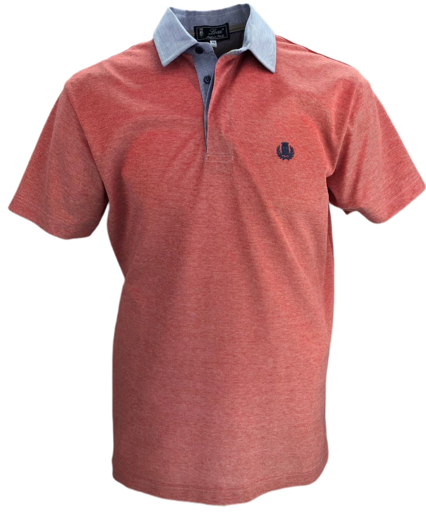 Piquet Uomo Rosso Oxford collo millerighe