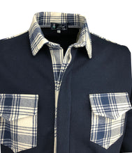 Carica l&#39;immagine nel visualizzatore di Gallery, Camicia Felpa Blu Navy  Scozzese
