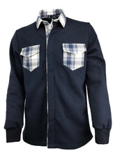 Carica l&#39;immagine nel visualizzatore di Gallery, Camicia Felpa Blu Navy  Scozzese
