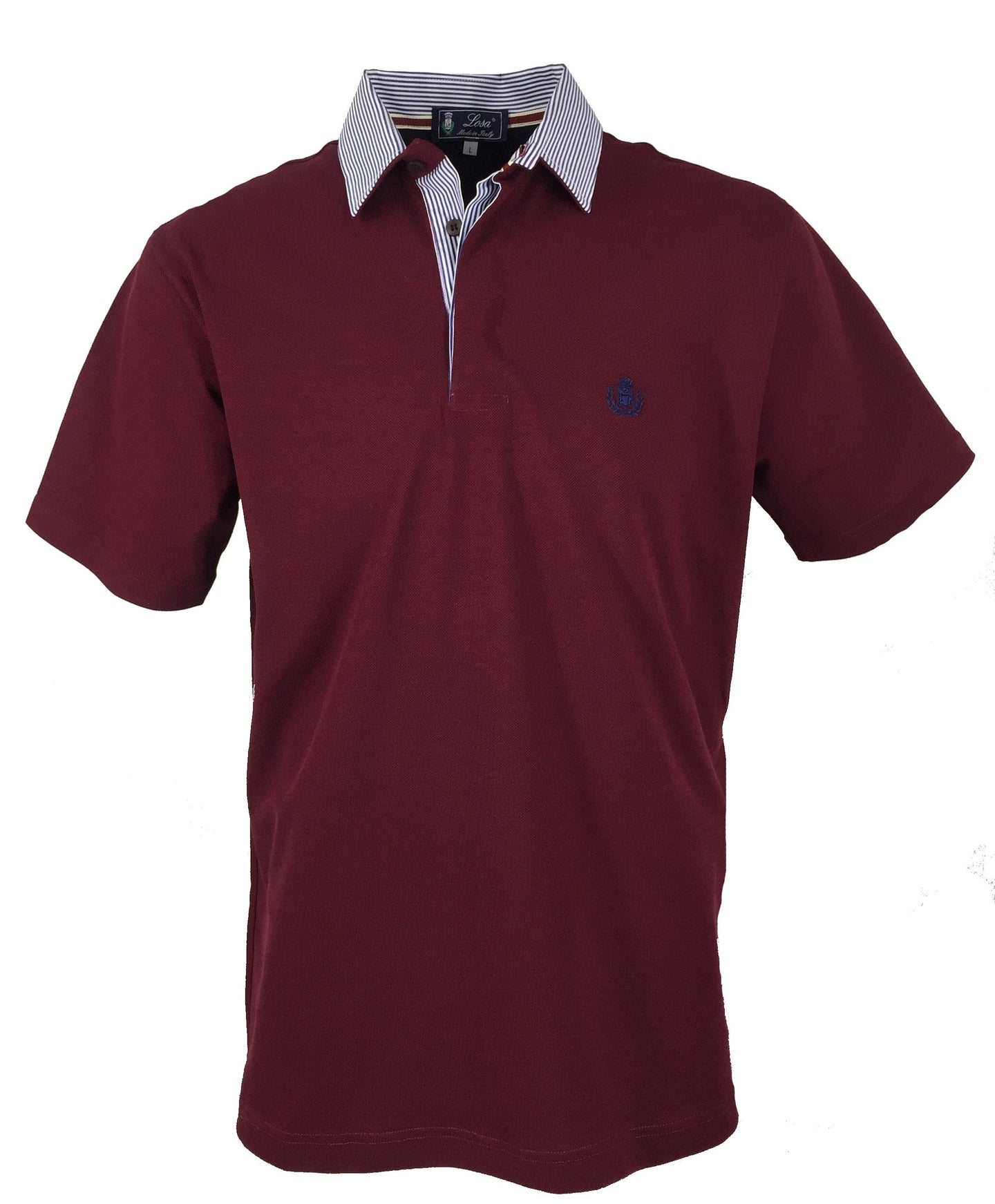 Piquet Bordeaux Collo Rigato 4/5XL